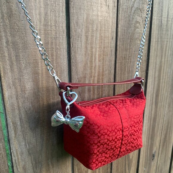 Coach Vintage Red Soho Hobo Bag - Picture 9 of 16